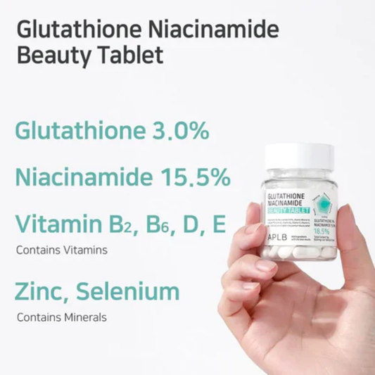 Tabletas Glutathione y Niacinamida