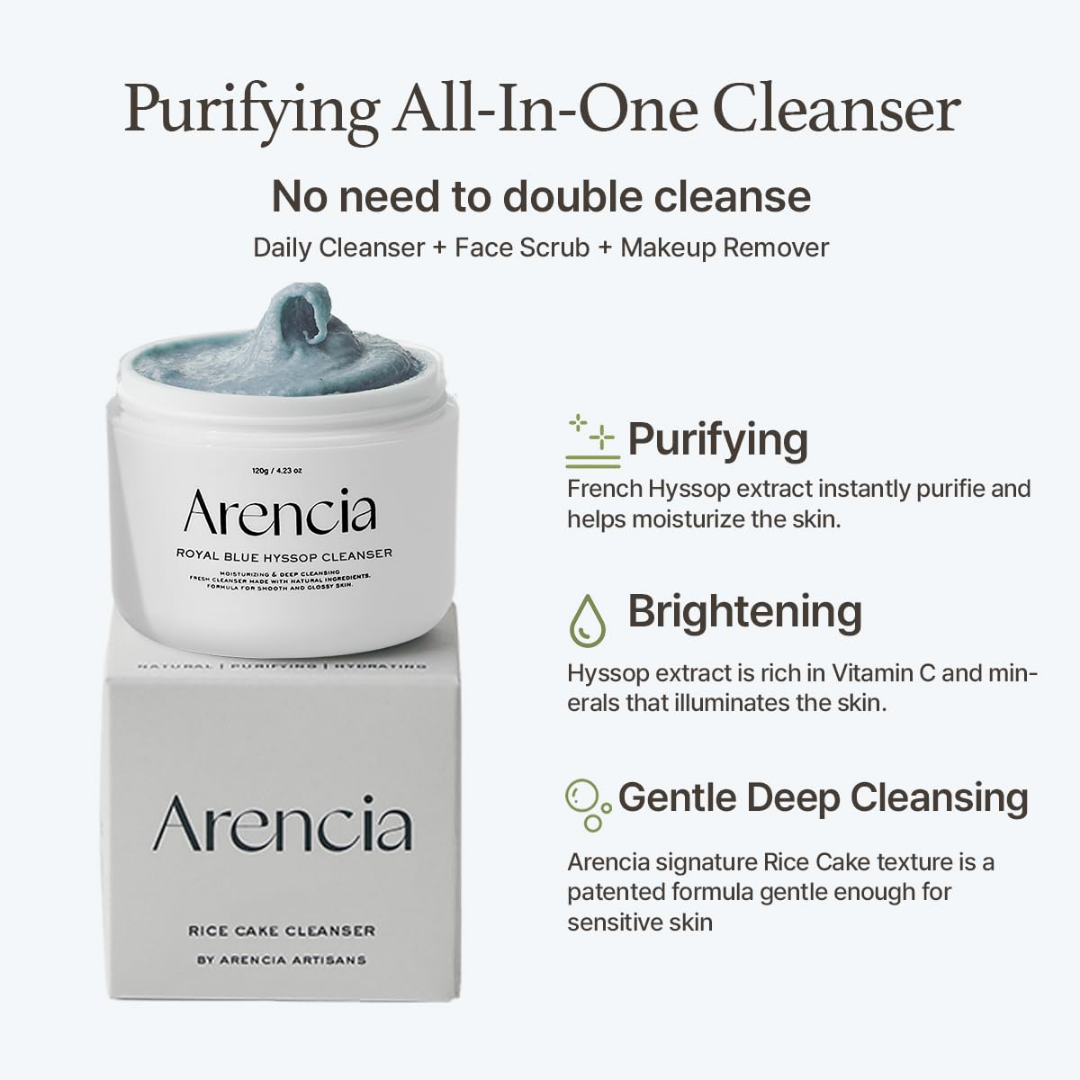 Fresh Blue Hyssop Rice Mochi Cleanser